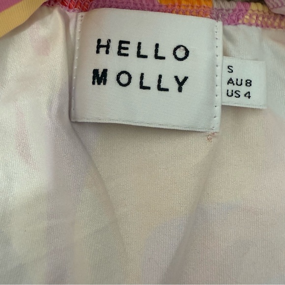 Hello Molly Fierce Nature Midi Dress Multi-color Orange Strappy Size 4 - Picture 6 of 12